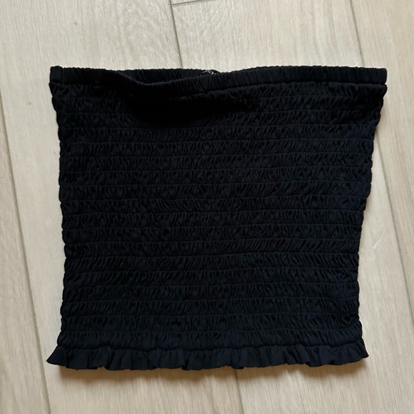 J. Crew Broken-in Jersey strapless smocked top - Picture 3 of 4